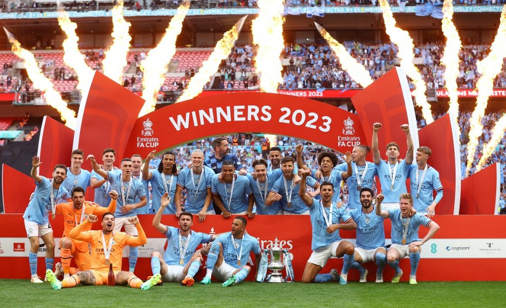 Manchester City e Manchester United decidiram a FA Cup na temporada 2022-23.